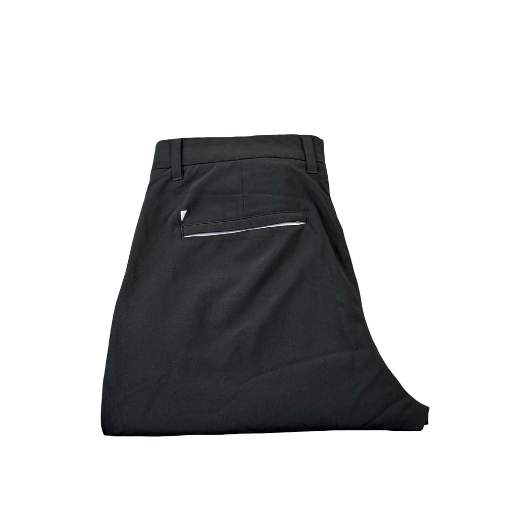 Primo Golf Black Flat Front Performance Mens Golf Pant Size 32X26 Zipper Ankle